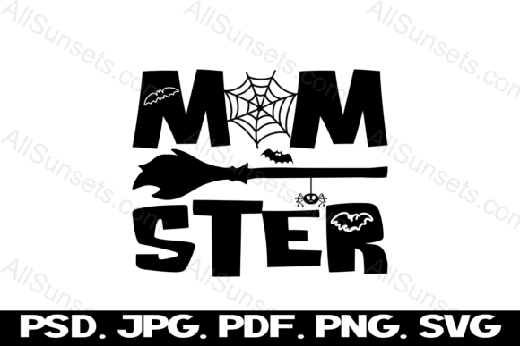 Momster Halloween Mom Clipart Funny Mom Graphics and Logos Review