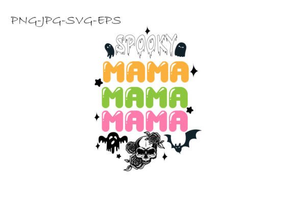Spooky Mama, Halloween Mom Design: Graphics and Illustrations Review