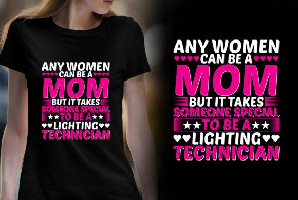 Technician Mom T-shirt Design Graphics and Print Templates